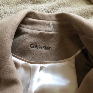 Camel pea coat wool